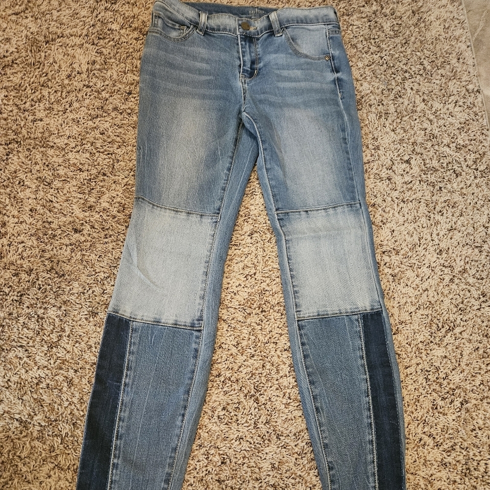 New York & Company Women's Patchwork Skinny Jeans